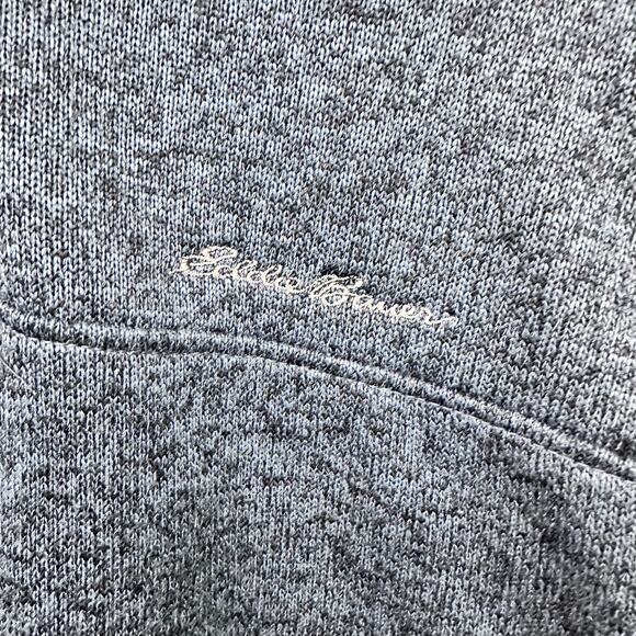 Eddie Bauer xl Men Sweatshirt pullover 1/4 snap mock neck fleece navy blue layer - Picture 4 of 8